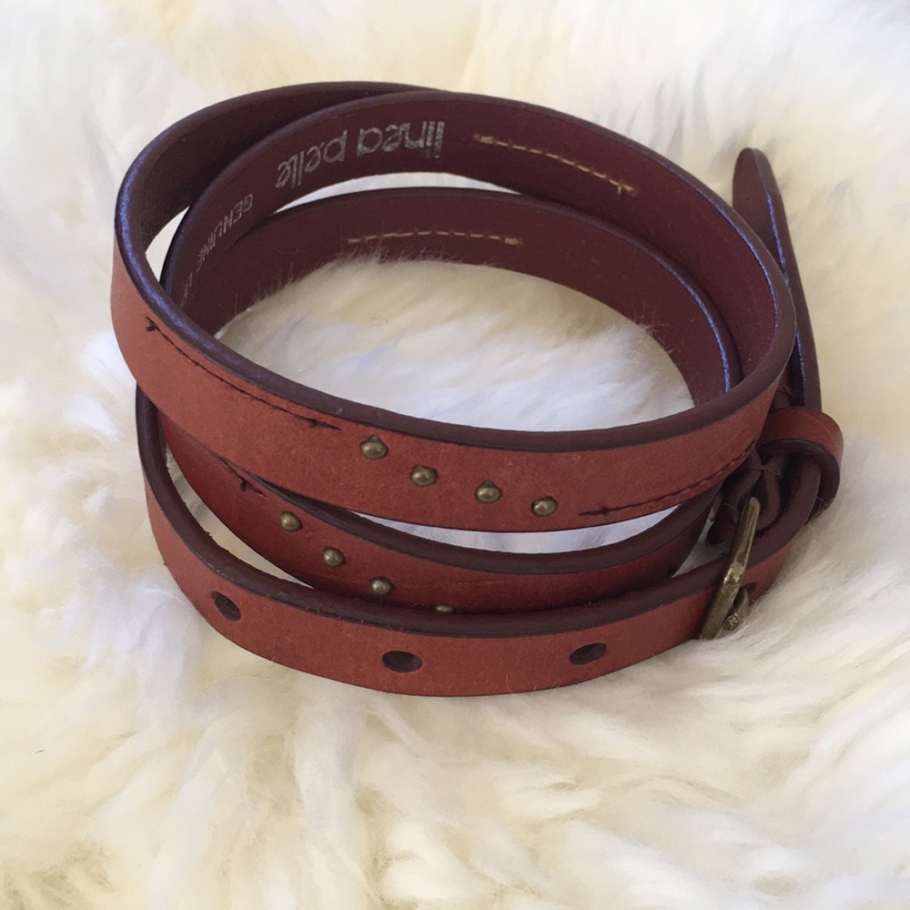 Anthropologie Linea Pelle skinny belt size small